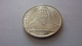 Silbermünze aus Preussen : 3 Mark Völkerschlacht-Denkmal