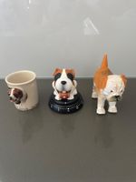Dekoartikel Hunde Set: Tasse, Timer, Figur in gutem Zustand