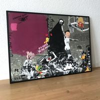 Vintage Basketball Pop Art Comic Fashion Kunst Bild Bammert