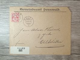 TR48 Enveloppe + Timbre Suisse 1892