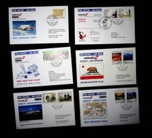 LIECHTENSTEIN POSTE AÉRIENNE 6 VOLS SWISSAIR  1991 / U161