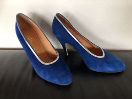 Elegante blaue Wildleder Pumps Gr. 37