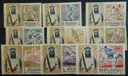 FUJEIRA Kat. 19-27 B ** 1961 Kat. 22 Euro selten