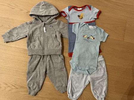 Baby Boy Sweat Pants & SCHIESSER Onesies, Size 62