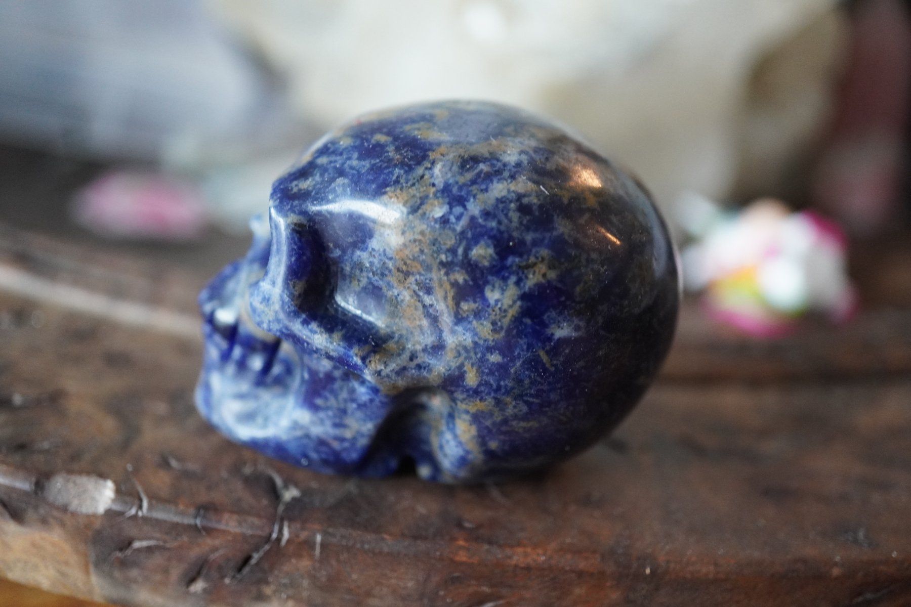 Minerali & Pietre curative: Dumortierit     Skull     "TOPSTONE" – Nuovo e nell'imballaggio originale da Eschenbach SG venduto da topstone 5