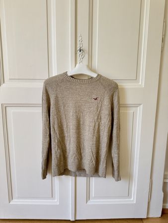 Hollister Pullover beige Rundhals gebraucht