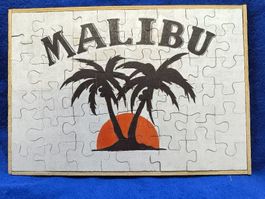 Malibu Puzzle Holz Hand Rarität Sammlerstück Bar Deko Neu