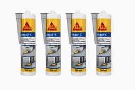 4 x Sika Silikon Kartuschen grau, Sanitärbereich