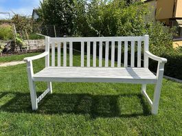 Garten-Sitzbank weiss
