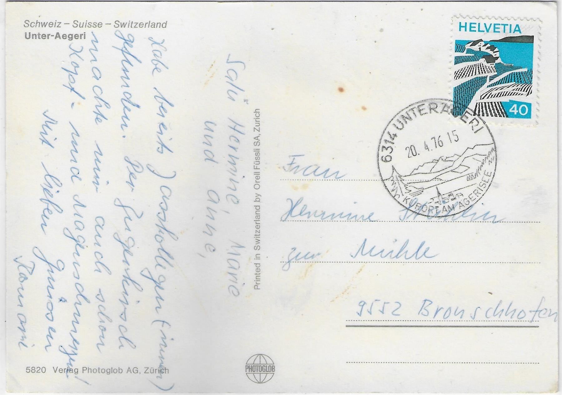 Cartoline postali: Unter-Aegeri Unterägeri - Multiview – Usato da Ettingen venduto da Kartenplanet 1