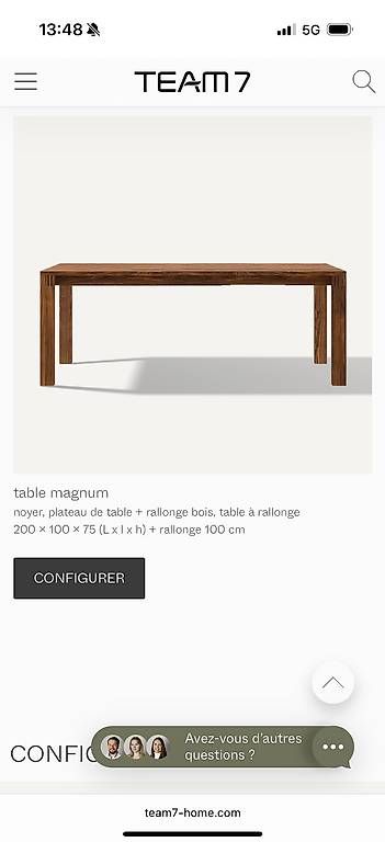 Set di tavolo e panche: À vendre  Table en noyer TEAM 7 + 6 chaises – Usato da Bellevue venduto da ver_zn8t 4