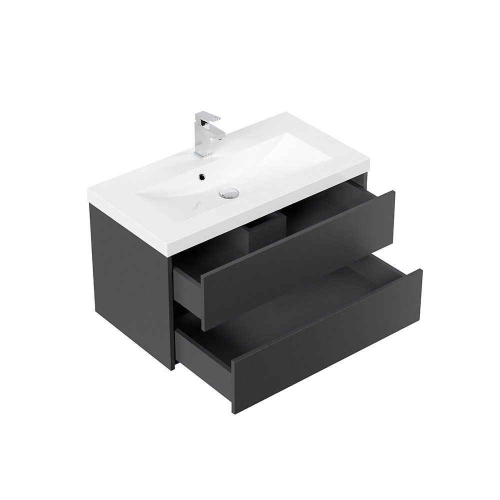 Mobili per bagno: LED Badmöbel WANGEN BIG Deluxe - L Schwarz – Nuovo e nell'imballaggio originale da Wallenwil venduto da toesstal-vertrieb 4