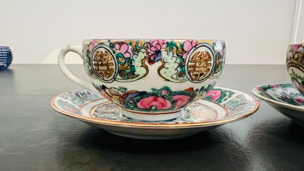 Duo De Tasses En Porcelaine Du Canton Anciennes Kaufen Auf Ricardo