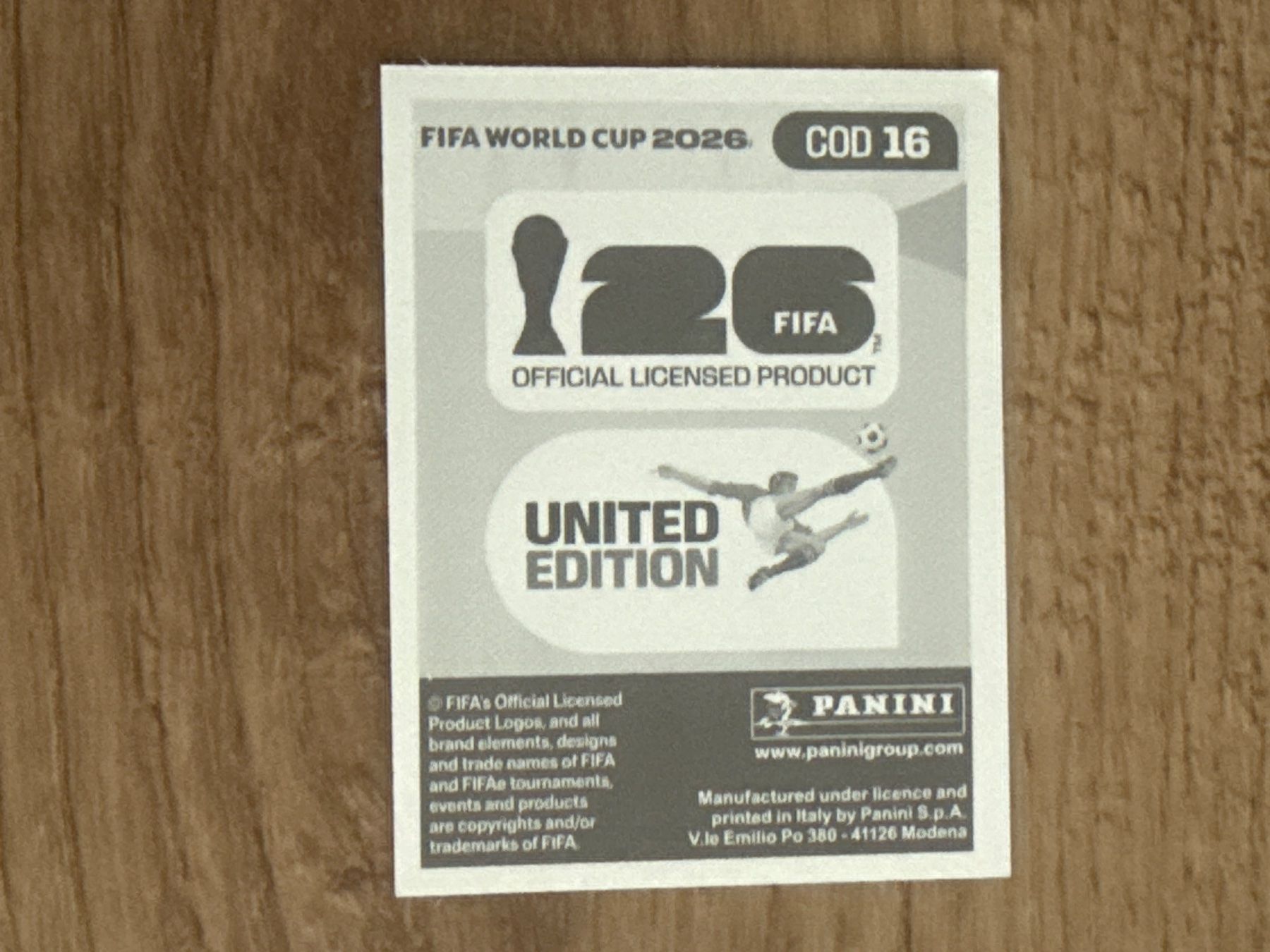 Panini Carte collezionabili: Panini FIFA World Cup 2026 Voane Wissa COD 16 – Usato da Glattbrugg venduto da Schweigmatt 1