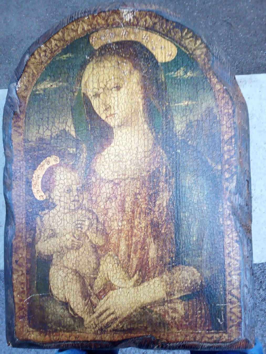 Foto & Immagini: Madonna mit Kind auf Holz – Usato da Zürich venduto da edi_c2m6 5