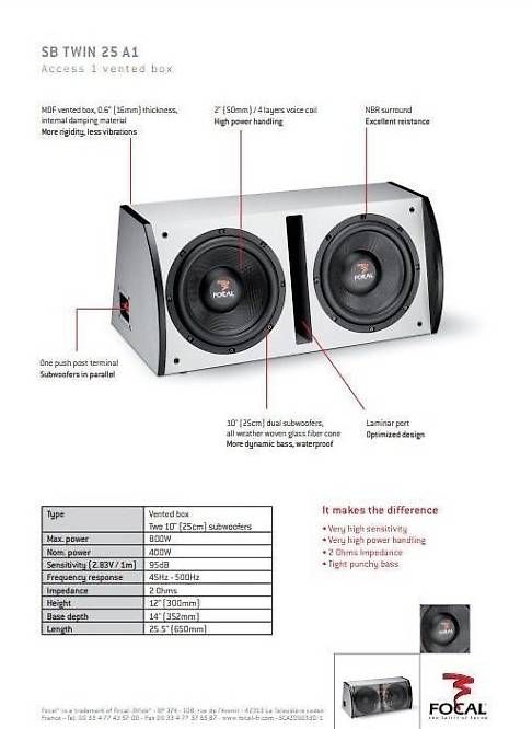 Focal Casse acustiche: Focal SB twin 25 a1 Access – Usato da Ottikon venduto da nag-champa77 4