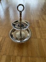 2 Tier Serving Stand Silver Plated Metal