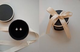 Tropfenohrringe mit Schmuckbox