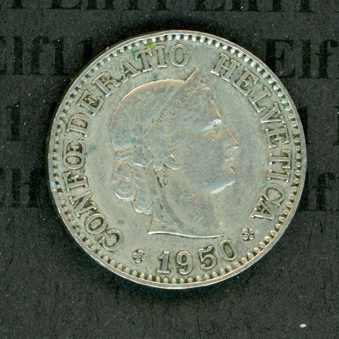 Tutti le monete: CHF___0.10 1950 -vz 10 Rappen – Usato da Widnau venduto da Elf11