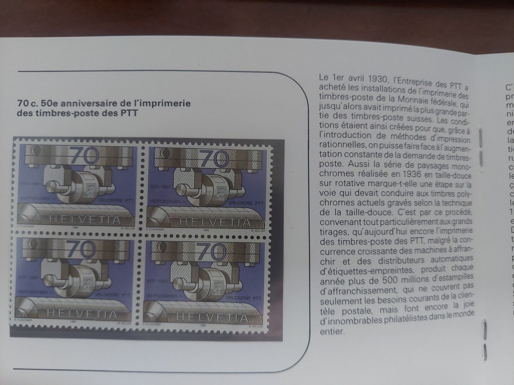 Tutti i francobolli: 1980** SOUVENIR PTT – Nuovo (secondo la descrizione) da Biel/Bienne venduto da Deboma 3
