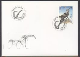 2006, FDC, Sondermarke 50 Jahre Wiederansieldung Steinbock