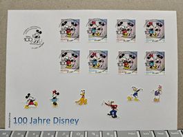 Combo FDC 100 Jahre Disney, Format C5