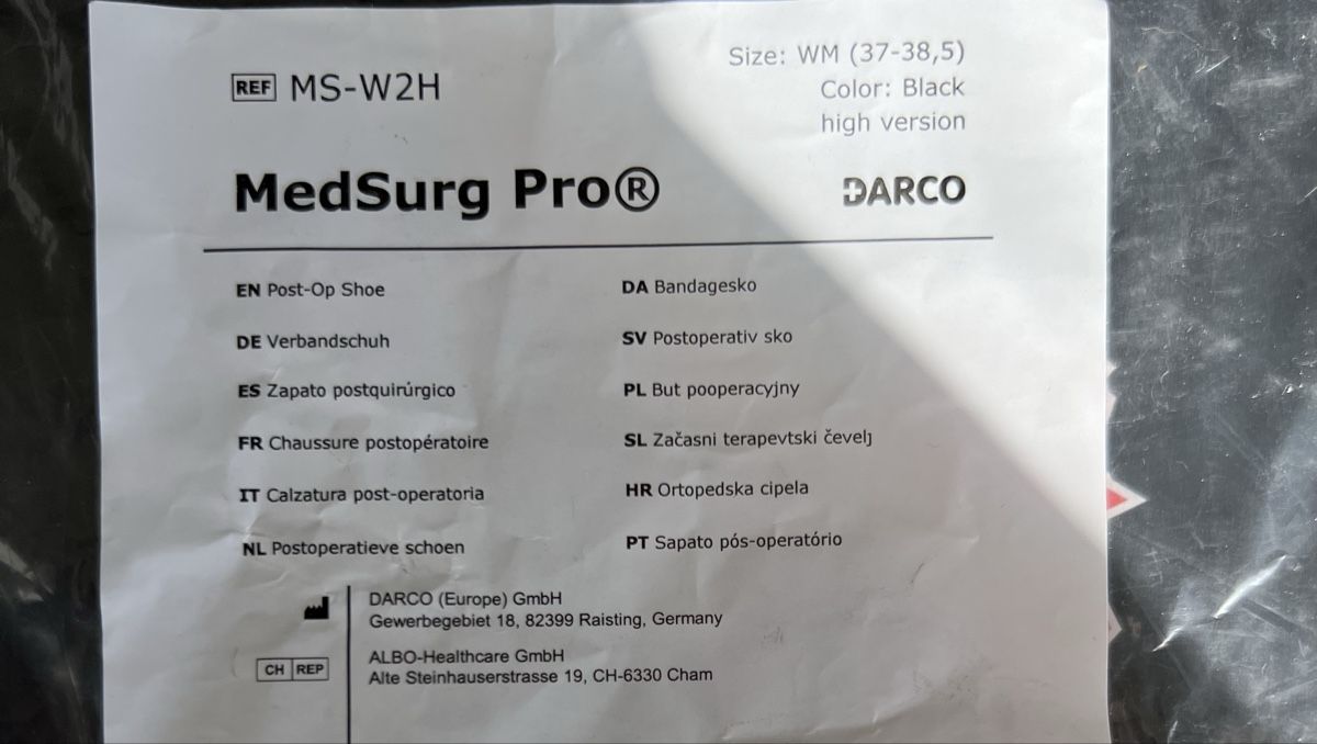 Medizinische Geräte: Darco MedSurg Pro post-operation shoe – Gebraucht aus Zürich von Kate_2001 2