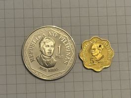 Philippinen Münz-Set 1 Piso und 5 Sentimos 1980