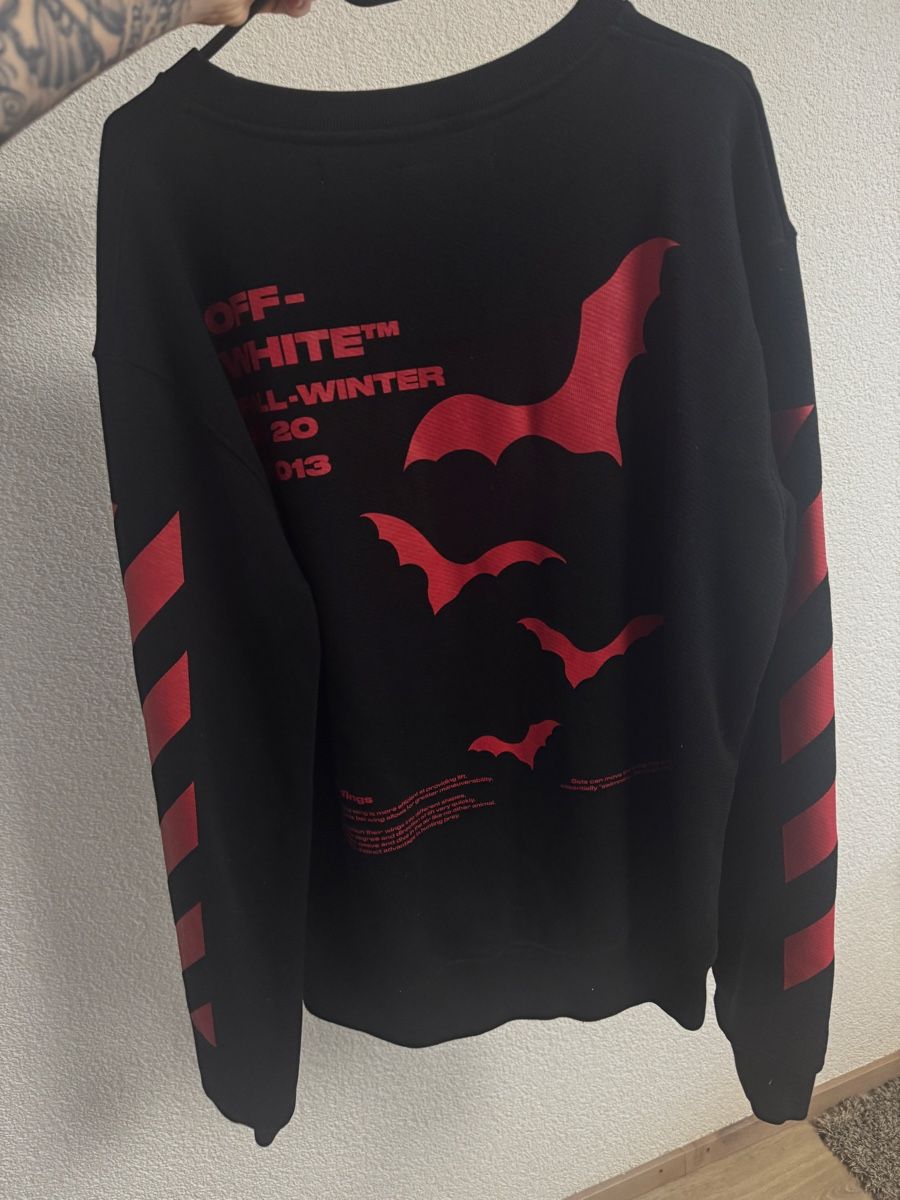 Off-White Maglioni & Felpe: Off White Bat Sweatshirt - rot schwarz – Usato da Belp venduto da mae_c8n7 2