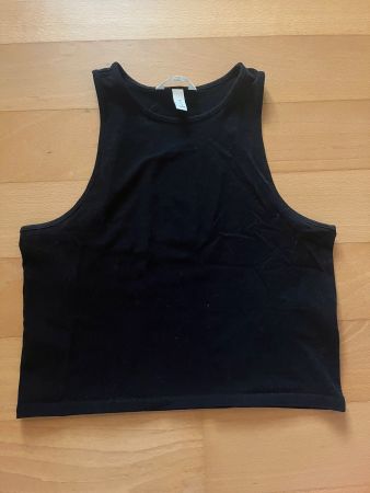 Basic Top schwarz - H&M (L)