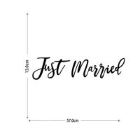 NEUE Folie "Just Married" Hochzeit schwarz - 220555