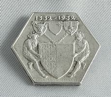 Silber-Ansteck-Plakette - 600 JAHRE LUZERN IM BUND - 1932