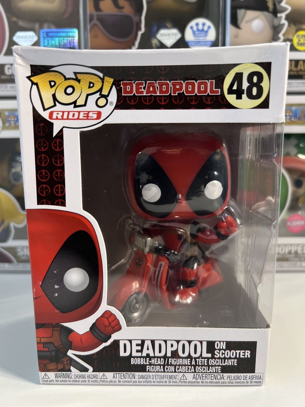 Funko Statuette: Funko POP! Rides Deadpool On Scooter – Nuovo e nell'imballaggio originale da Le Mouret venduto da perfectbijou