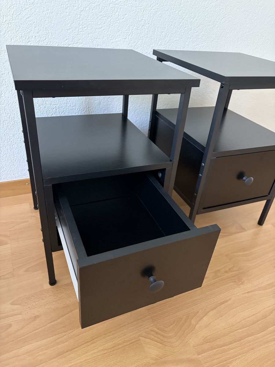 Comodini: 2 Nachttische schwarz mit Schublade – Usato da Hausen AG venduto da svenjaappenzeller 2