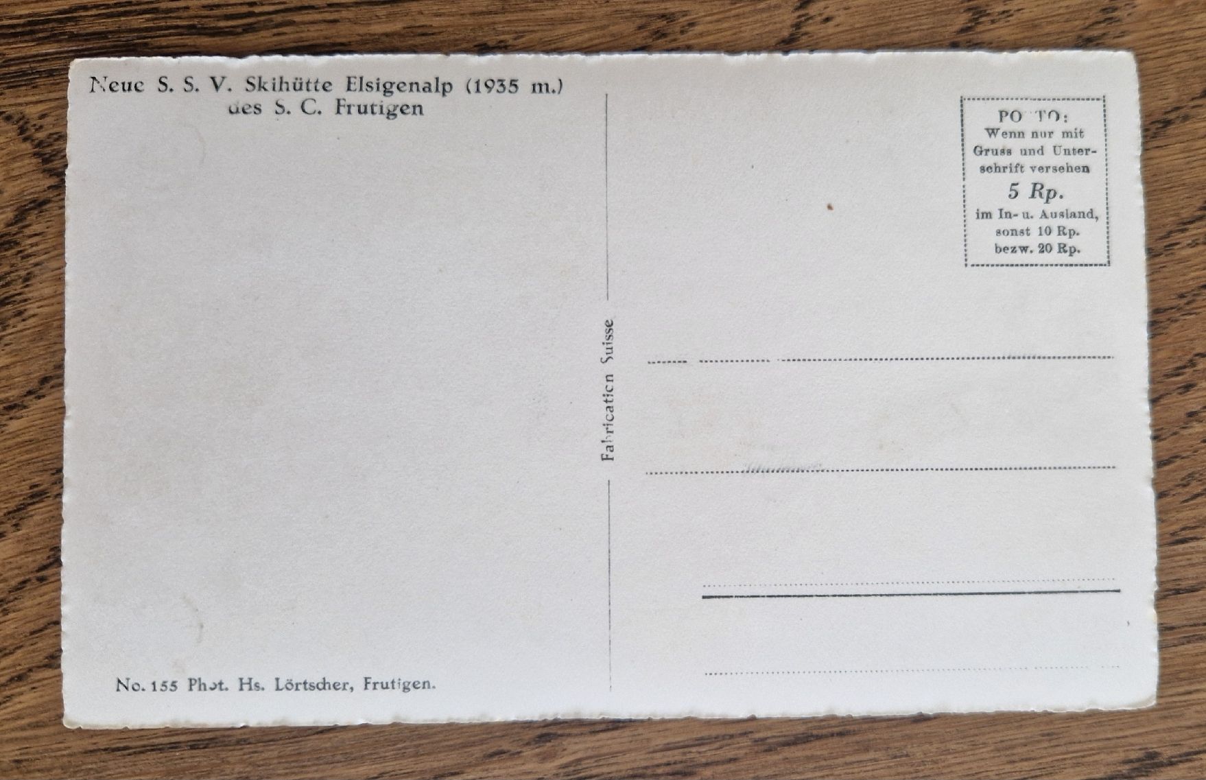 Cartoline postali: Skihütte Elsigenalp – Usato da Ebikon venduto da Donar50 1