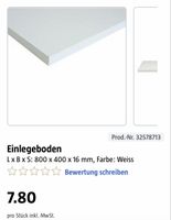 Bauhaus Regalboden / Einlegeboden weiss (800 x 400 x 16 mm)
