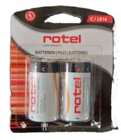 2 Stück ROTEL Alkaline Batterien C / LR14 NEU&OVP!