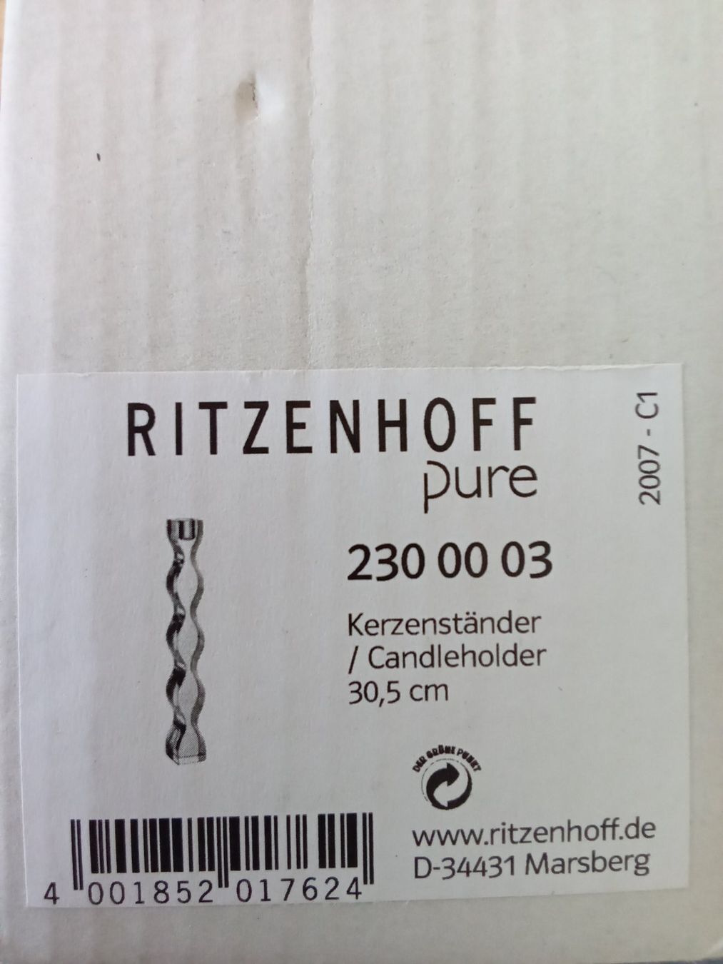 Ritzenhoff Portacandele: RITZENHOFF Pure Kerzenständer – Usato da Suhr venduto da Restwert_Suhr 8