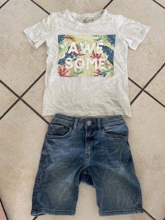 H&M Sommer Set, Gr. 110/116, T-Shirt und Shorts