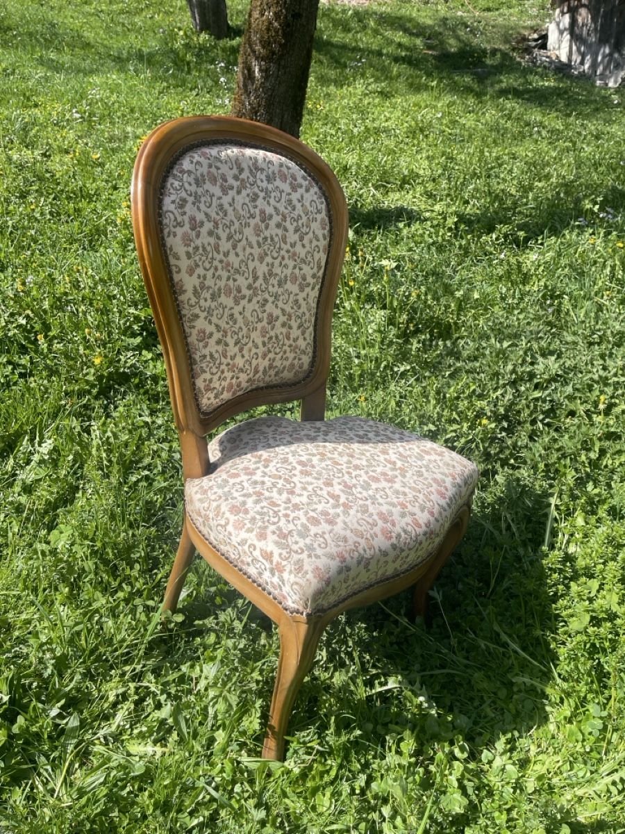 Sedie: Antiker Stuhl mit Blumenmuster, Vintage  – Usato da Ennenda venduto da Machgg 2