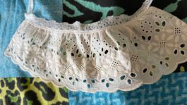 Puppenkleider, süsse Vintage Puppenschürze aus Spitzen