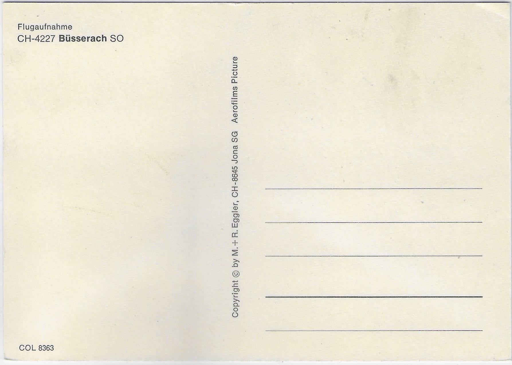 Cartoline postali: Flugaufnahme Büsserach SO – Usato da Ettingen venduto da Kartenplanet 1