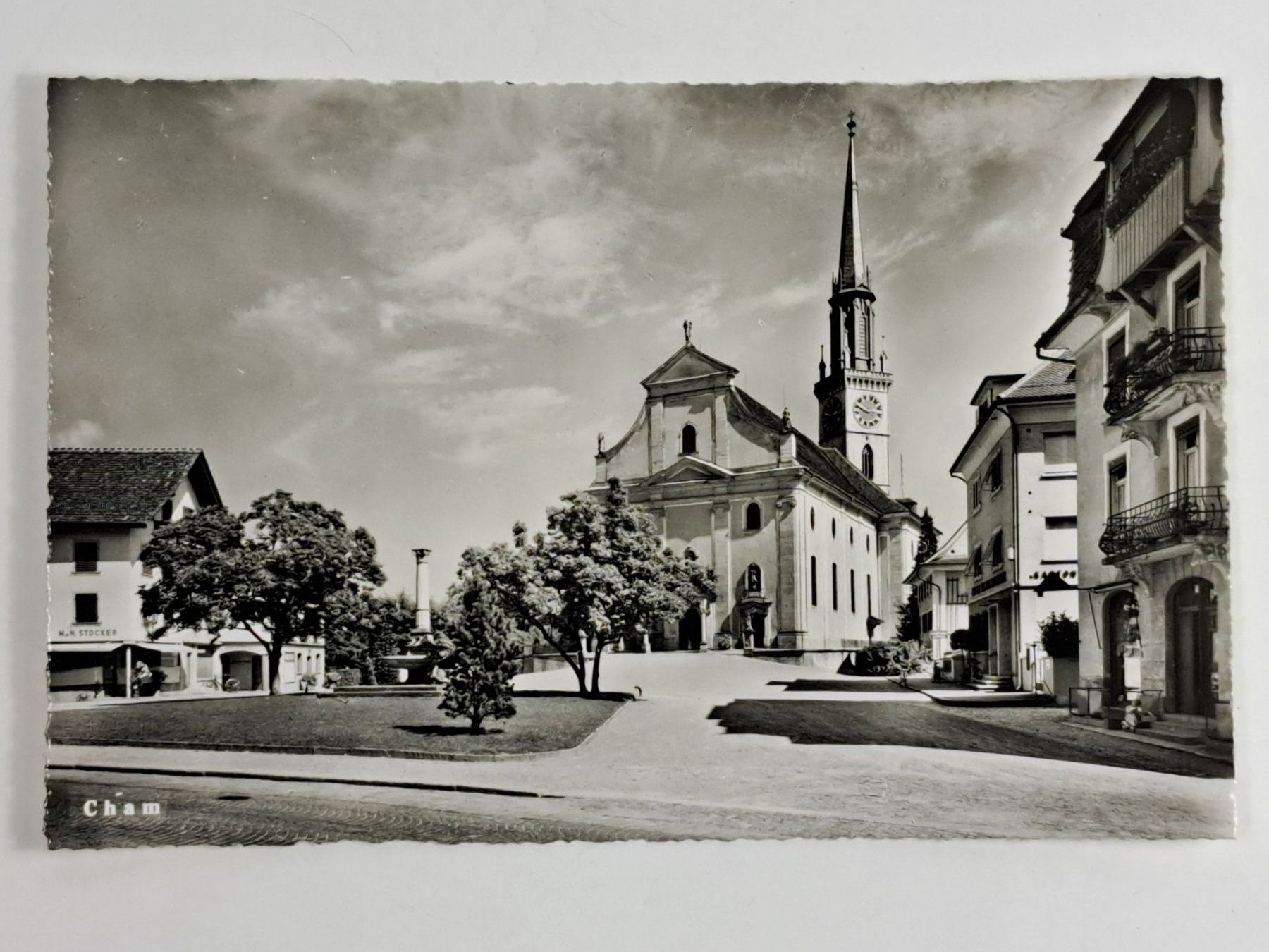 Cartoline postali: 1 Ansichtskarte CHAM mit Kirche (LOT255#AAK) – Usato da Baar venduto da rocca268 3