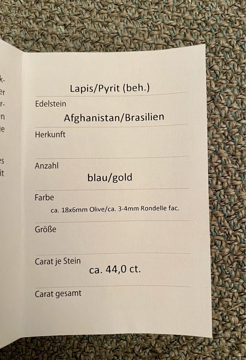 Catenine: Lapislazuli Stein Collier mit Armband – Usato da Zürich venduto da doeni95 5