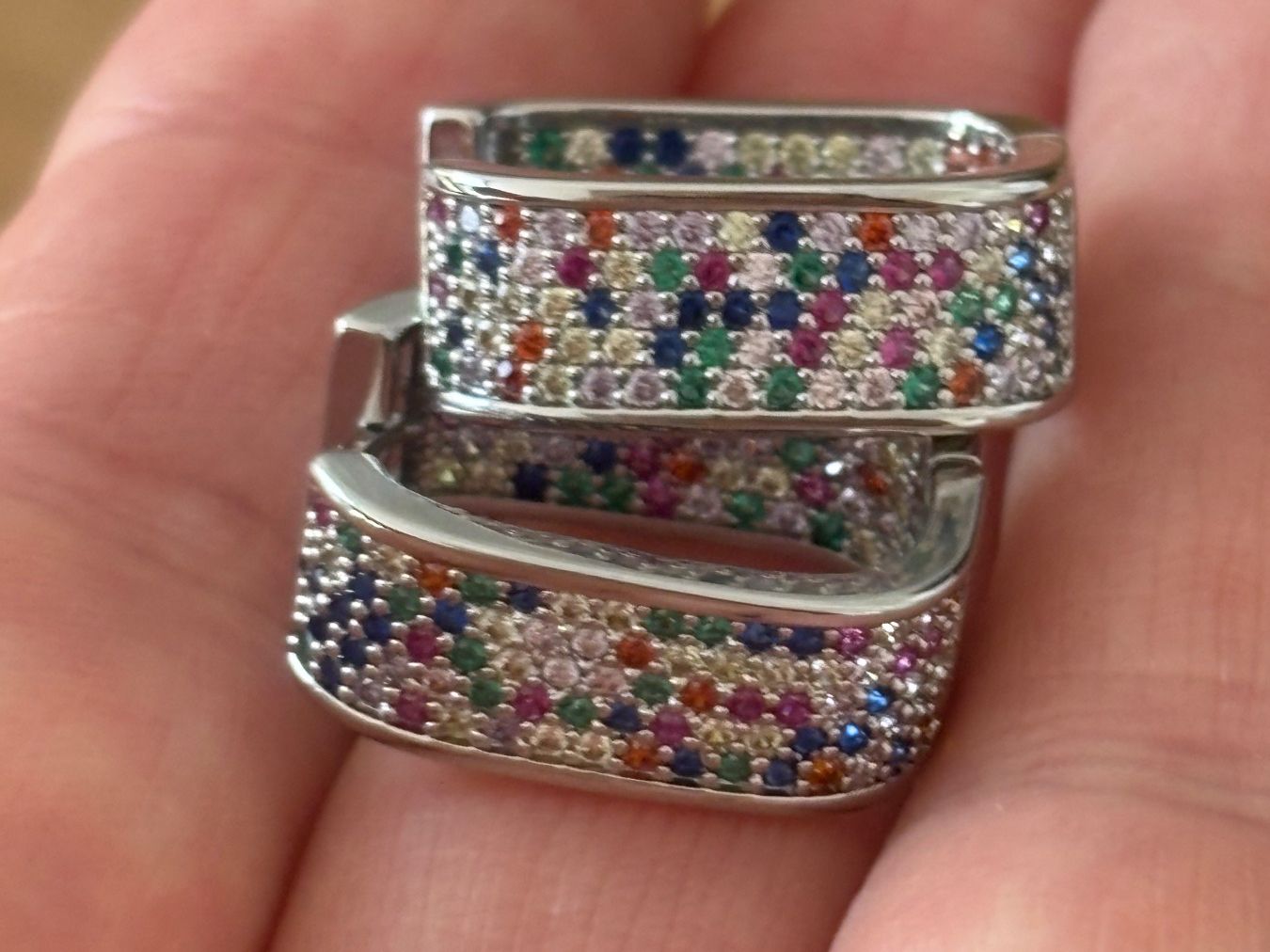 Ohrringe & -stecker: Luxus EleganteOhrstecker Ohrschmuck Multicolore Farbe:Silber – Neu (gemäss Beschreibung) aus Biel-Bienne von Roserosse13 2