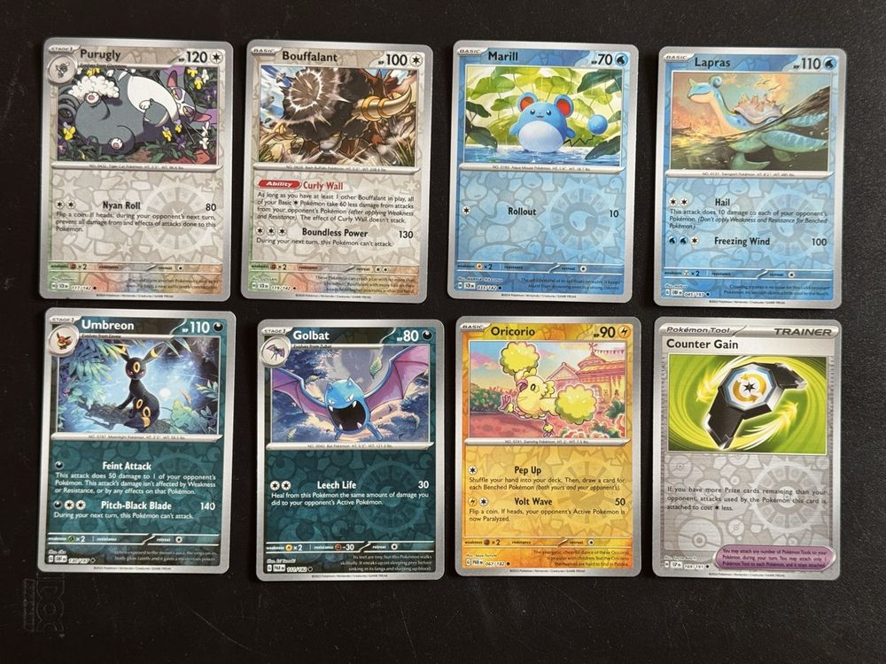 LOT DE 8 cartes pokémon forces temporelles EUR 0,15 - FR