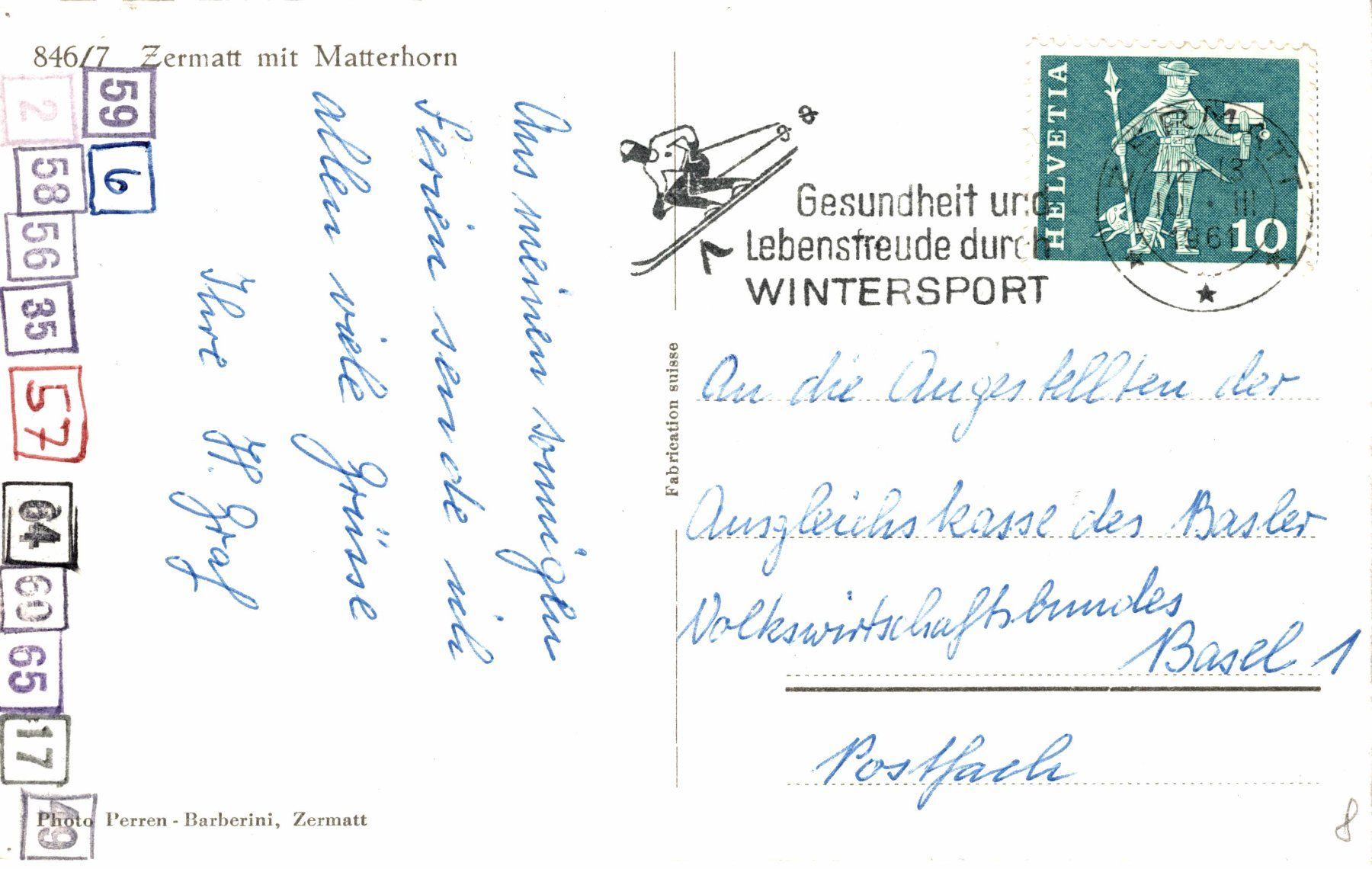 Cartoline postali: Zermatt mit Matterhorn – Usato da Bronschhofen venduto da Astore 1
