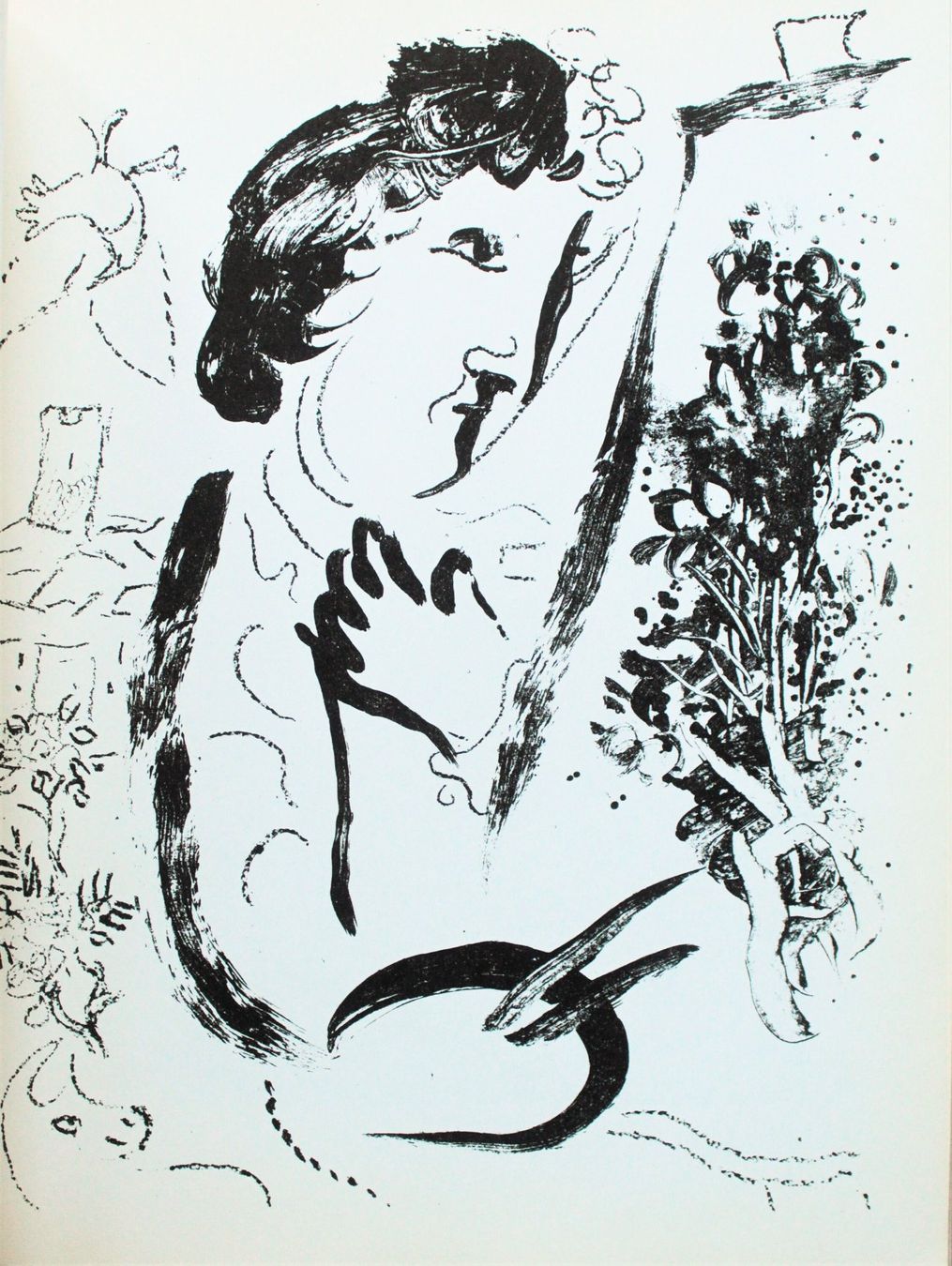 Grafica & Litografie: Marc Chagall - Vor einem Bild - Vintage Lithographie 1963 – Usato da Ponte Tresa venduto da 11GalleriaAlterEgo11