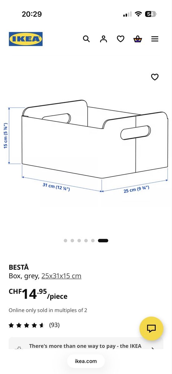 Sonstige Dekorationen & Accessoires: IKEA BESTA storage box 25x31x15 cm – Gebraucht aus Zürich von arr_vq5w 6