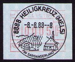 ATM 7x_Werbe-VO_SCHNAPSDATUM 8.8.88_PLZ 8888 Heiligkreuz_ET!
